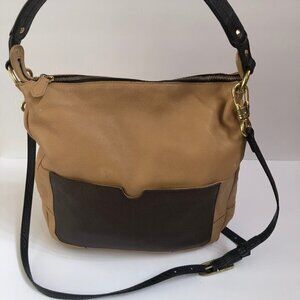 orYANY Handbag Crossbody Leather Messenger Camel